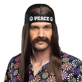 Brun Hippie Mustasch