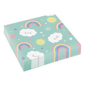 Servetter Rainbow & Cloud Grön 20-pack