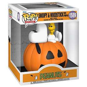 Funko POP! Deluxe Peanuts Snoopy &, Woodstock with Pumpkin