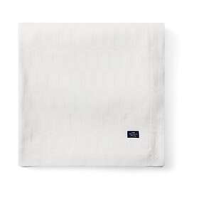 Lexington White jacquard cotton bordsduk 150x250 cm