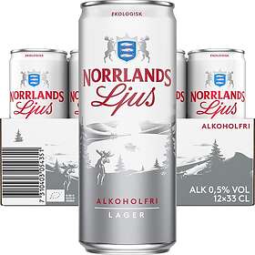 Norrlands Ljus Ekologisk Alkoholfri 0,5% Öl 12x33cl