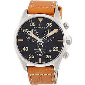 Hamilton H76722531 Khaki Aviation Svart/Läder Ø44 mm