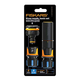 Fiskars Comfort startset med munstycke och kopplingar 13-15 mm svart