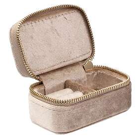 Dark Velvet Jewellery Box Micro Sparkled Champagne