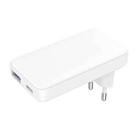 Gear Flat PD Travel Charger 1xUSB-C 1xUSB-A PD/PPS 36W + 18W QC 