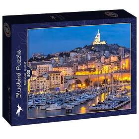 Bluebird Puzzle Pussel Marseille, la Nuit, 500 Bitar