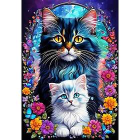 Alipson Puzzle Pussel Katter, Mamma och ungar 1000 bitar