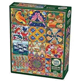 Cobble Hill Tolv juldagar Quilt 1000 Bitar