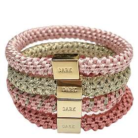 Dark Fat Hair Ties Combo Rose Quartz Mix 4 stk