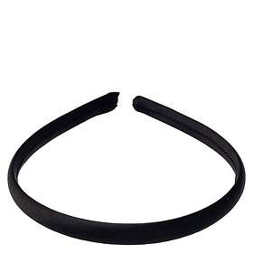 Dark Satin Hair Band Thin Black