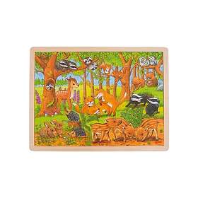 Goki Wooden Jigsaw Puzzle Forest Animals 48st. Trä