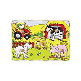 Goki On the farm Lift out puzzle (57589) Trä