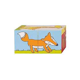 Goki Wooden Block Puzzle Animals 2 pcs. Block