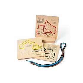 Bigjigs Wooden Puzzle by Numbers Construction 8 pieces. Trä