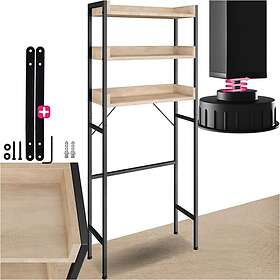 TecTake Badrumshylla Seattle 67 x 25 x 165,5 cm, Industriellt lätt trä, ek Sonoma