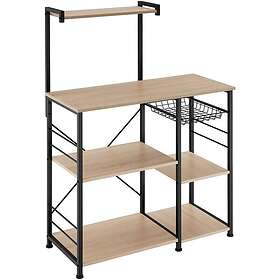 TecTake Kökshylla Crawley 90x40x131,5cm Industriellt lätt trä, ek Sonoma