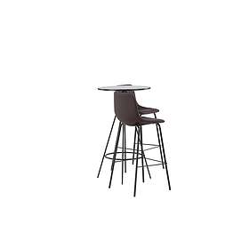 Venture Design Bistro & Alexi bargrupp Brun/svart 2 stolar & bord 60 cm