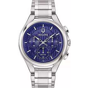 Bulova 96A302 Curv Blå/Stål Ø45 mm