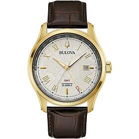 Bulova 97B210 Wilton Silverfärgad/Läder Ø43 mm