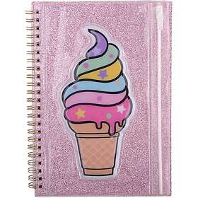 Adlibris Anteckningsbok A5 Glitter Icecream Suntoy