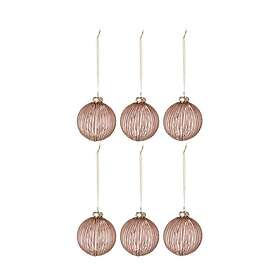 Scandi Living Holiday julgranskula 6-pack Rose gold