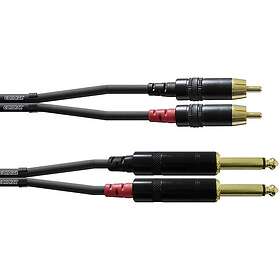 Cordial CFU1,5PC Audio Adapterkabel [2x Teleplugg 6,35