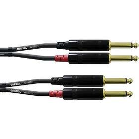 Cordial CFU 6 PP Audio Adapterkabel [2x Teleplugg 6,35