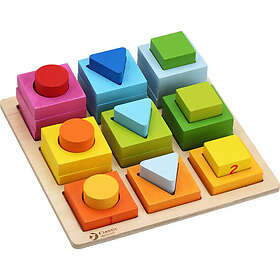 Classic World Stapelklossar Spel Kvadrat