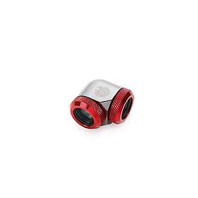 Bitspower Black Sparkle Deep Blood Red Enhance 90-Degree Dual Multi-Link Adapter For OD 14MM