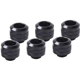 Alphacool Eiszapfen PRO 13mm HardTube fitting G1/4 deep black sixpack