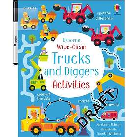 WipeClean Trucks and Diggers Activities