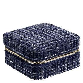 Dark Tweed Jewellery Box Mini Navy Blue