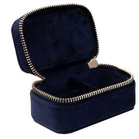 Dark Velvet Jewellery Box Micro Navy Blue