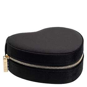 Dark Velvet Heart Jewellery Box Black