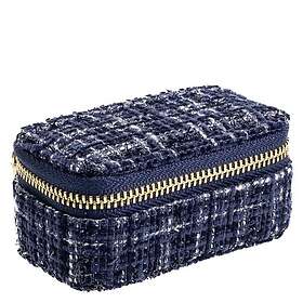 Dark Tweed Jewellery Box Micro Navy Blue