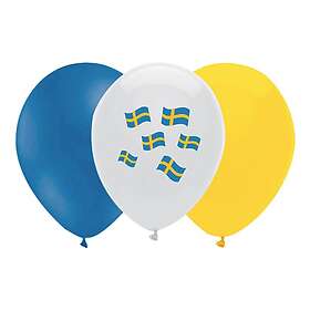 Flaggballonger Sverige 10-pack