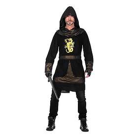 Riddare Svart/Guld Maskeraddräkt Medium