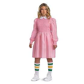 Stranger Things Eleven Rosa Teen Maskeraddräkt X-Large