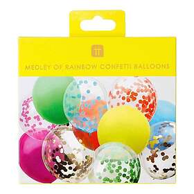 Konfettiballonger Rainbow 12-pack