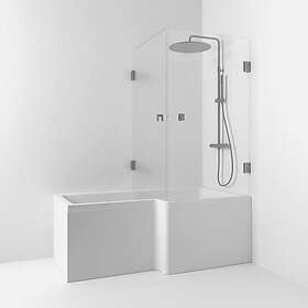 Svedbergs Badkarsvägg 180° Rak Hörn