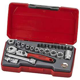 Teng Tools Hylsnyckelsats med 1/4 tum fyrkantsfäste T1424S