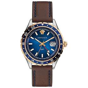 Versace V11080017 Hellenyium Blå/Läder Ø42 mm