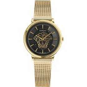 Versace VE8102119 V Circle Svart/Gulguldtonat stål Ø38 mm