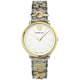 Versace VE8104422 V Circle Vit/Läder Ø38 mm
