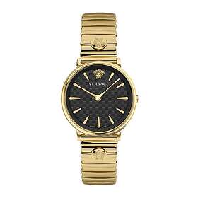 Versace VE8104722 V Circle Svart/Gulguldtonat stål Ø38 mm