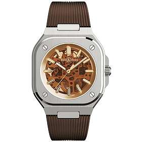 Bell & Ross BR05A-CH-SKST/SRB BR 05 Skeleton Guldtonad/Gummi Ø40 mm