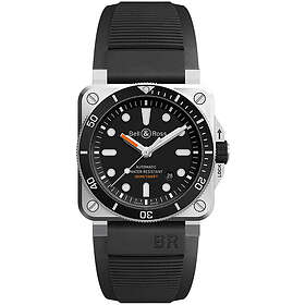 Bell & Ross BR0392-D-BL-ST/SRB Instruments Svart/Gummi