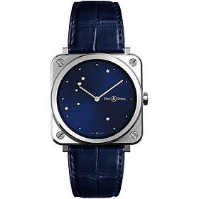 Bell & Ross BRS-EA-ST/SCR Br S Quartz Blå/Läder