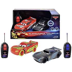 Jada Rc Disney Cars Glow Racers Rc Cars, Lightning & Jackson