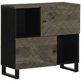 vidaXL Skjenke Svart 80x33x75cm Solid Mango Tre